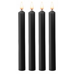 Набор из 4 черных восковых свечей Teasing Wax Candles Large